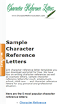 Mobile Screenshot of characterreferenceletters.com
