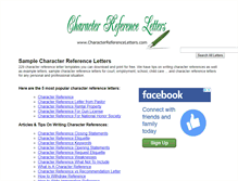 Tablet Screenshot of characterreferenceletters.com